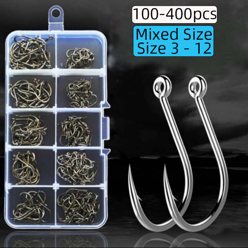 100-400pc/Box 3#-12# Carp Fish - Fishing Hook Circle ulasan dan harga