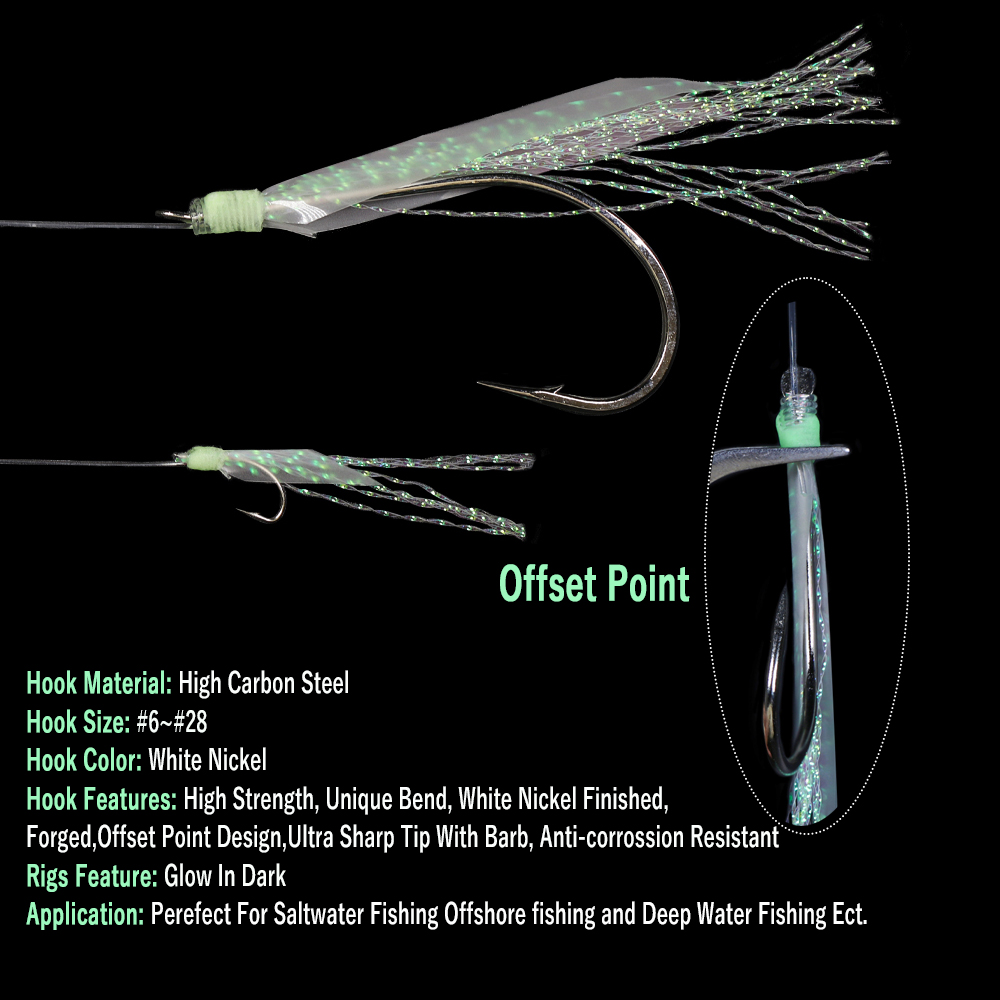 WIFREO 50pc Luminous Simulated - Fishing Hook Circle ulasan dan harga
